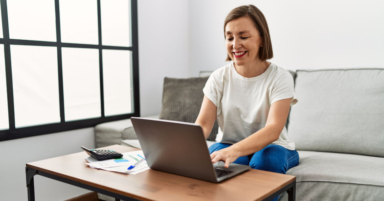 Using a laptop. Using a laptop.
