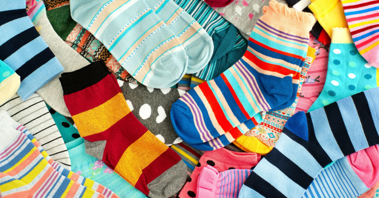 Colorful socks. Colorful socks.