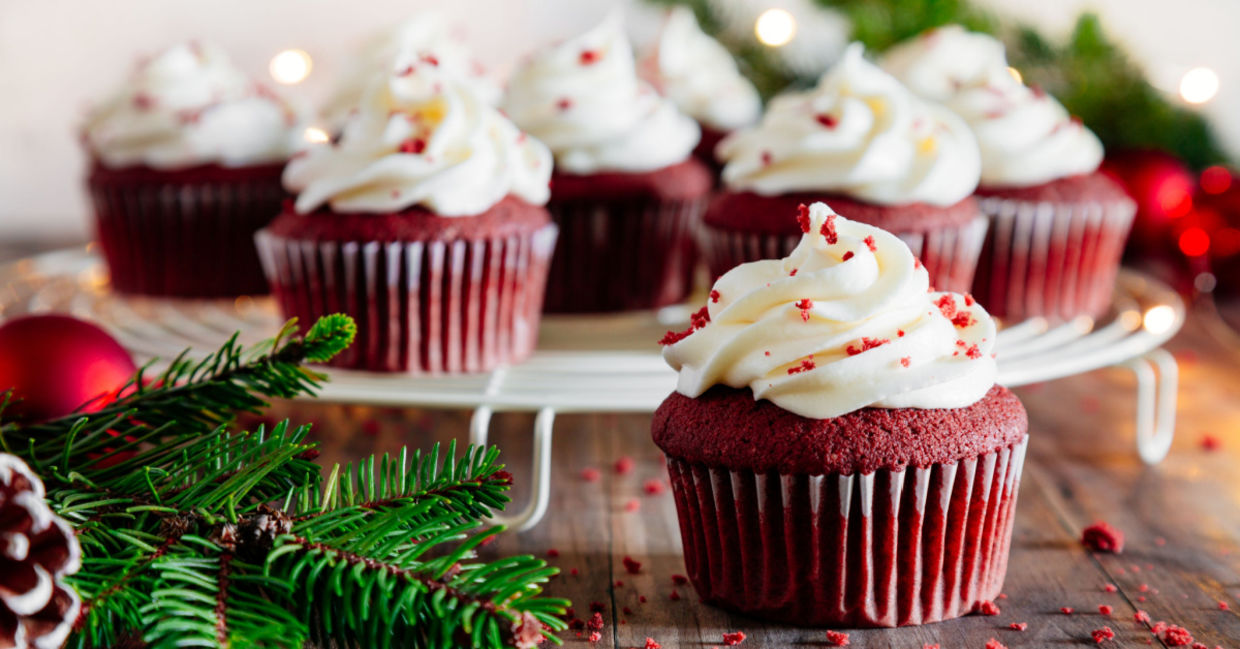 Christmas red velvet cupcakes Christmas red velvet cupcakes
