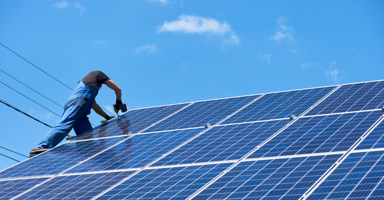 Solar panels. Solar panels.
