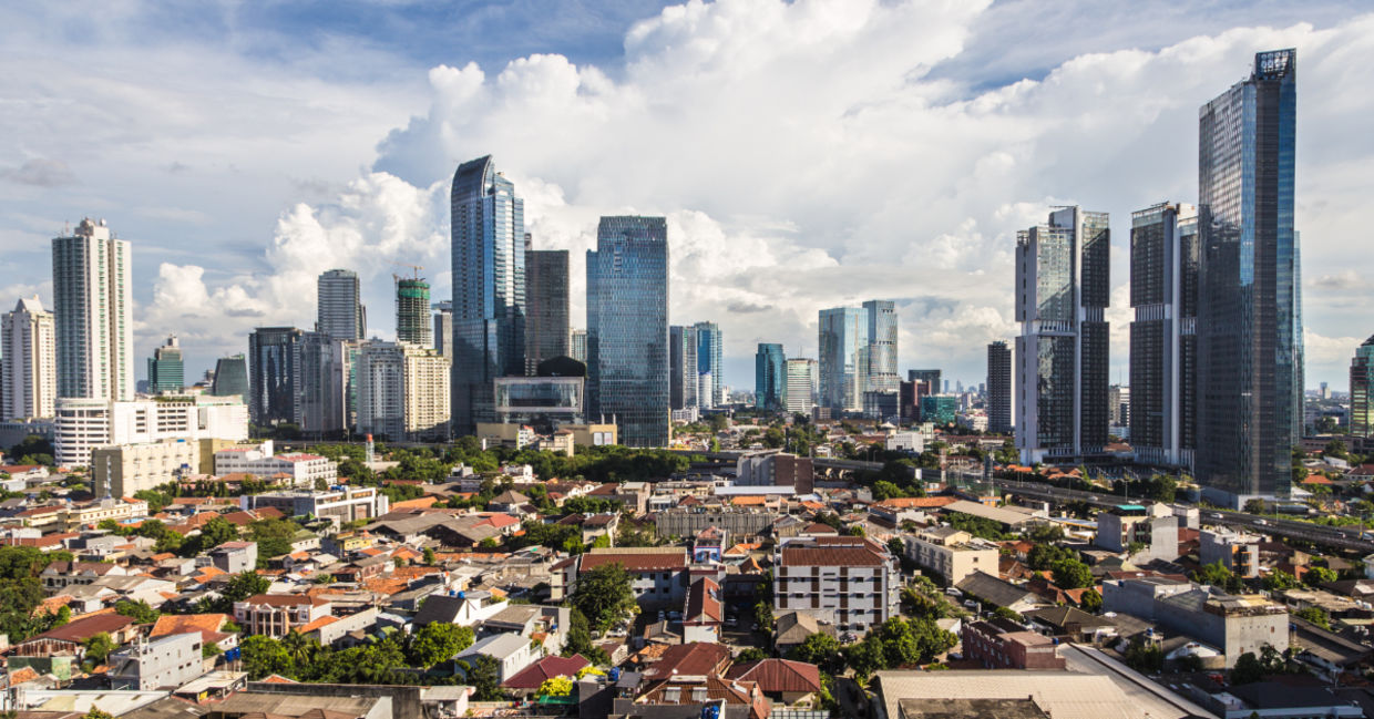 A view of a city. A view of a city.