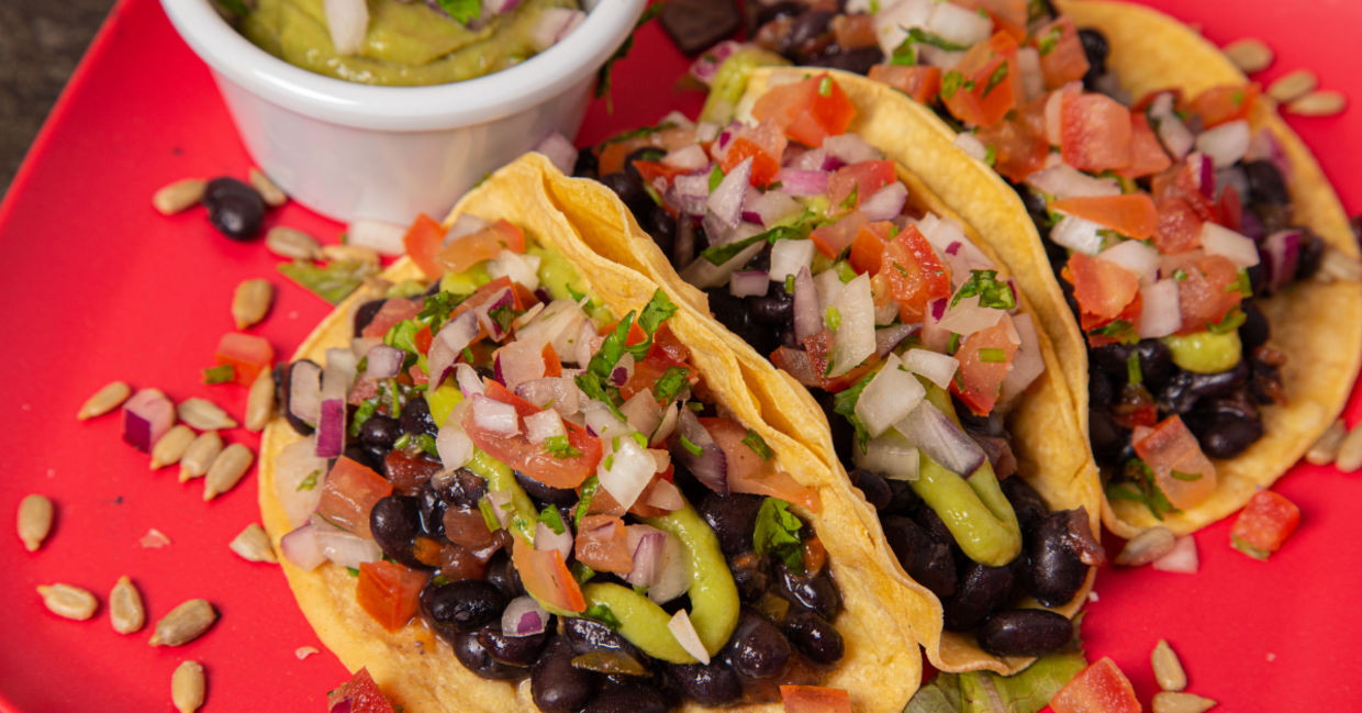 Black bean tacos are healthy and nutritious. Black bean tacos are healthy and nutritious.