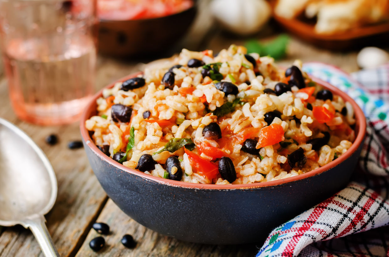 Black bean salad is full of health benefits. Black bean salad is full of health benefits.