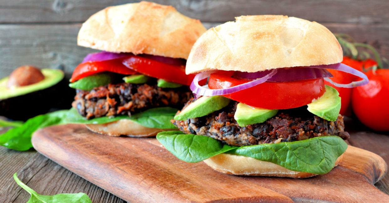 Black bean vegan burgers are good for your health. Black bean vegan burgers are good for your health.