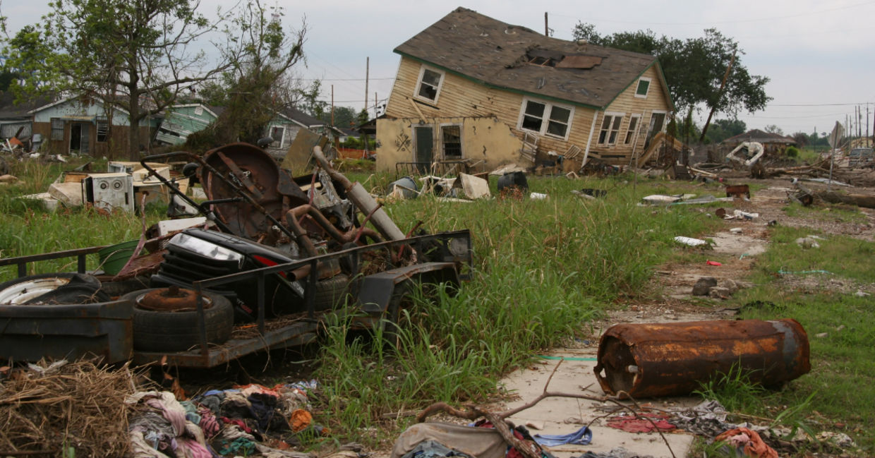 Damage in New Orleans. Damage in New Orleans.