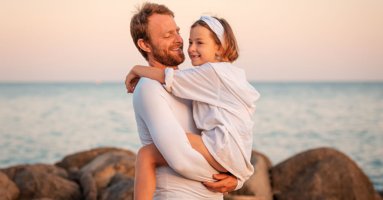 Father and daughter. Father and daughter.