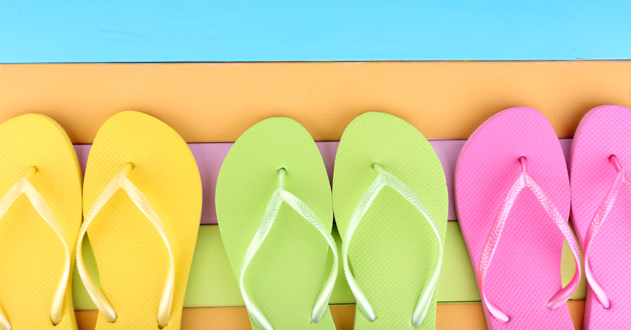Colorful flip flops. Colorful flip flops.