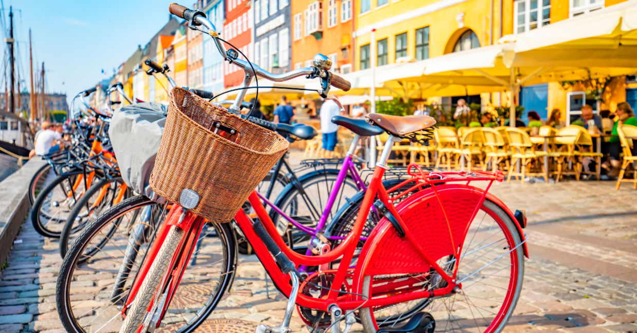 Colorful bikes.