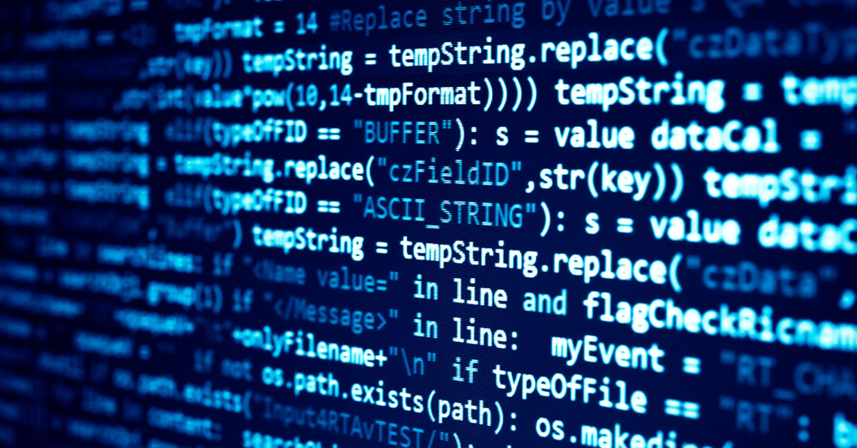 Programming code.