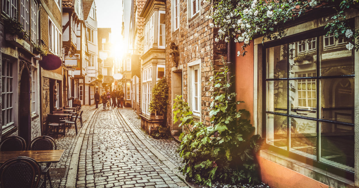 Street in Europe. Street in Europe.