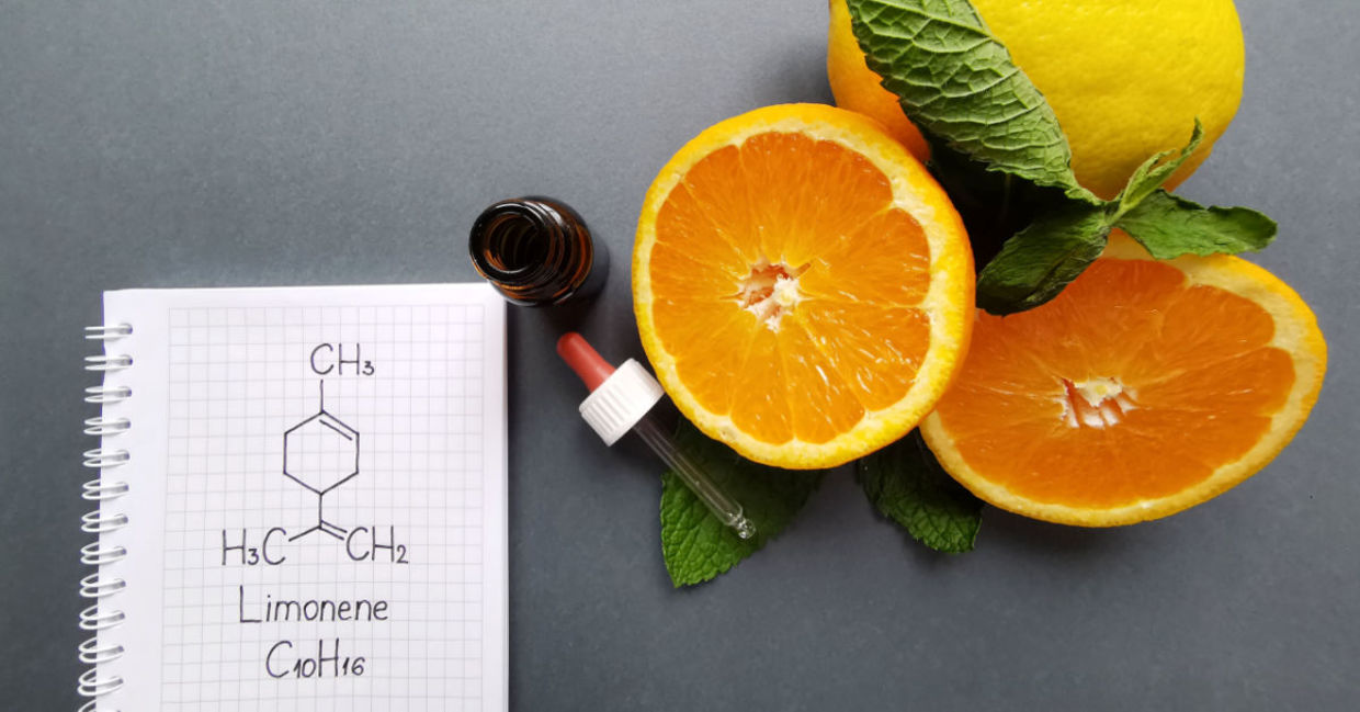 A list of compounds in lemon peels, including D-limonene, an antioxidant. A list of compounds in lemon peels, including D-limonene, an antioxidant.