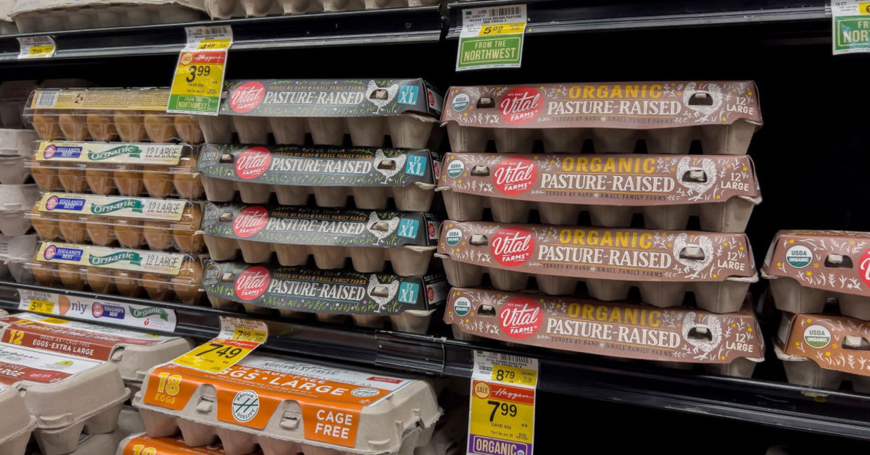 Eggs in the supermarket. Eggs in the supermarket.