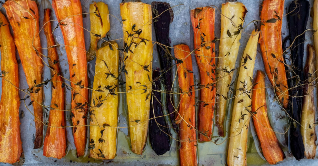 Roasted carrots are very nutritional. Roasted carrots are very nutritional.