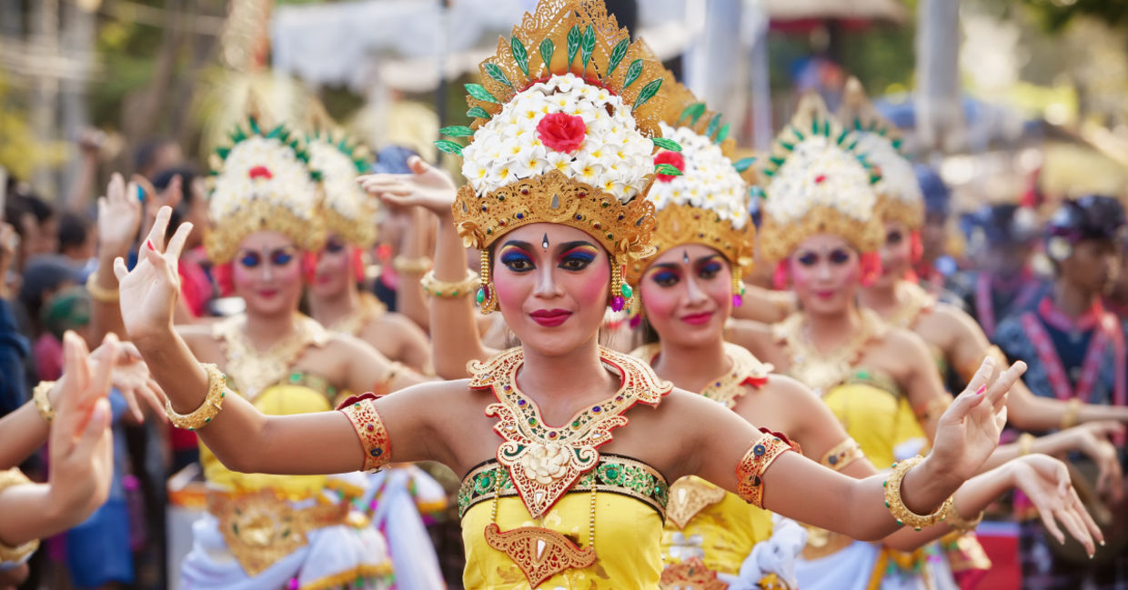 Traditional Balinese dancers. Traditional Balinese dancers.