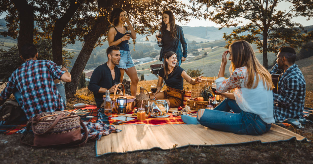 Creating a magical picnic with friends. Creating a magical picnic with friends.