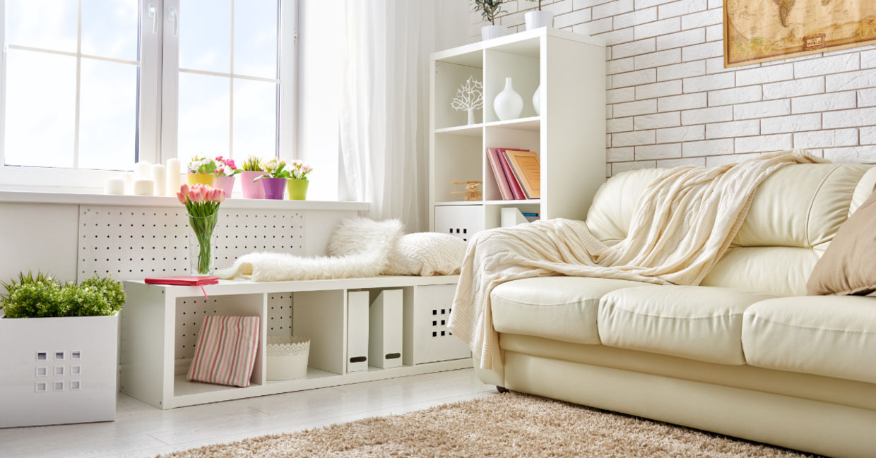 a light colored decor makes a room lighter. a light colored decor makes a room lighter.