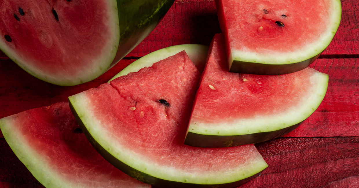 Enjoy hydrating watermelon on a hot day. Enjoy hydrating watermelon on a hot day.