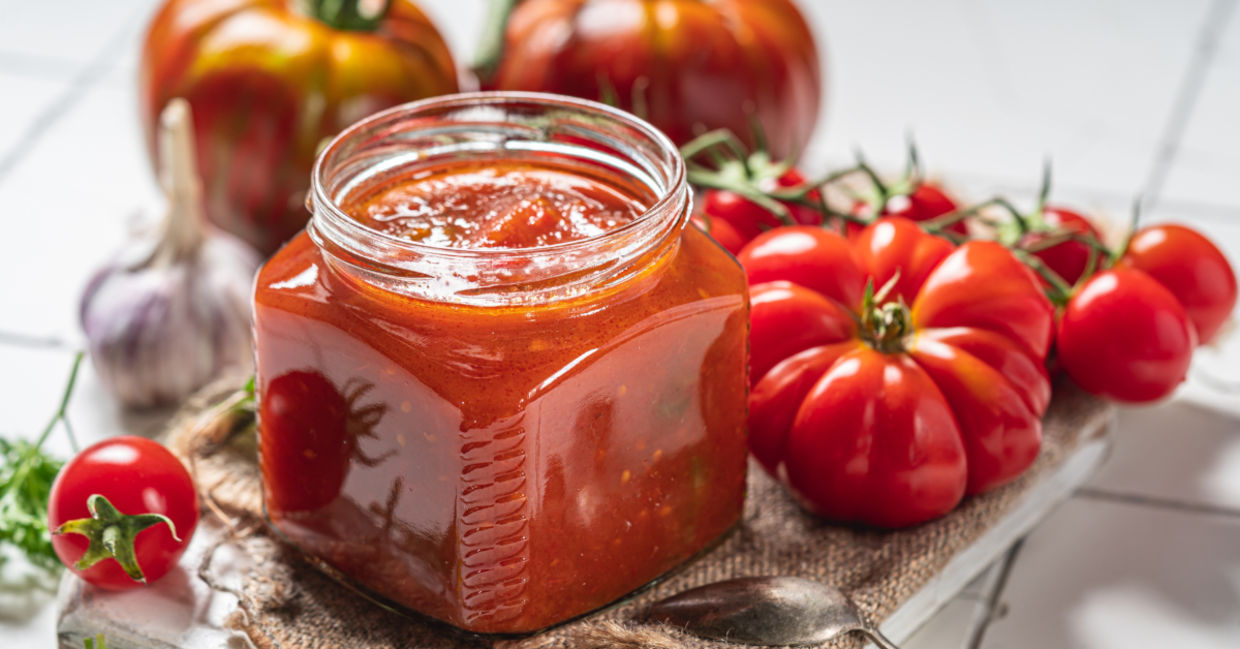 Homemade tomato sauce. Homemade tomato sauce.