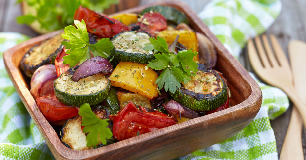 Roasted summer veggies is very healthy. Roasted summer veggies is very healthy.
