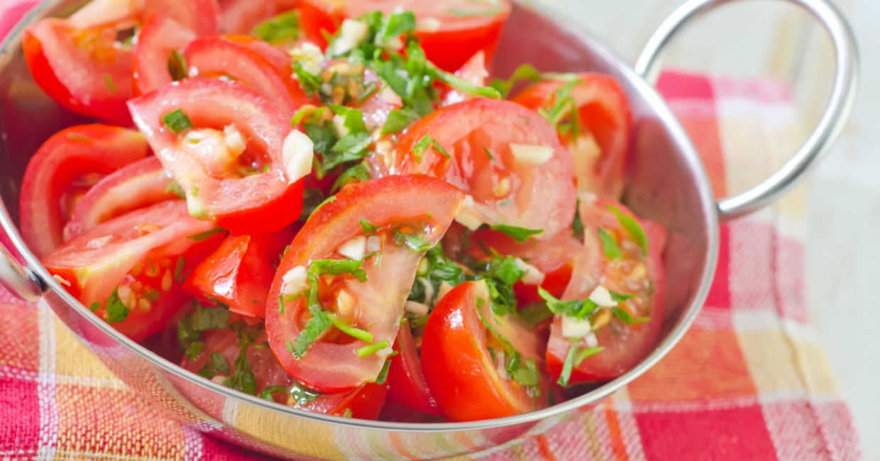 Healthy tomato salad. Healthy tomato salad.