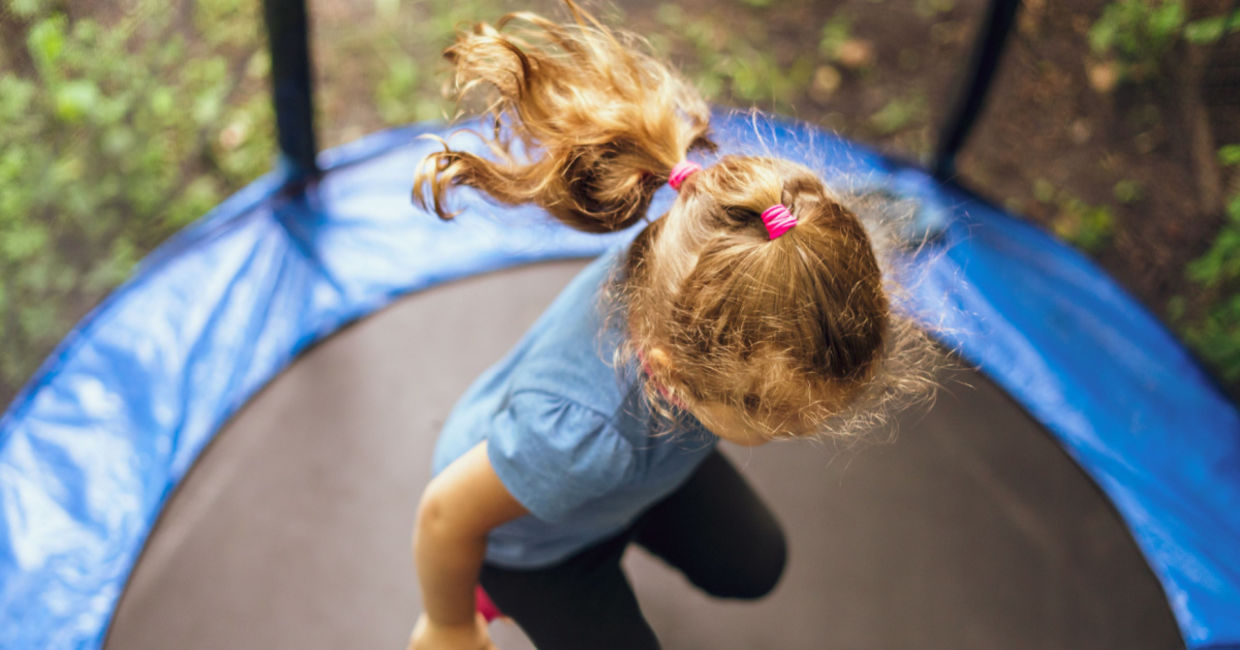 Jumping on a trampoline is healthy exercise. Jumping on a trampoline is healthy exercise.