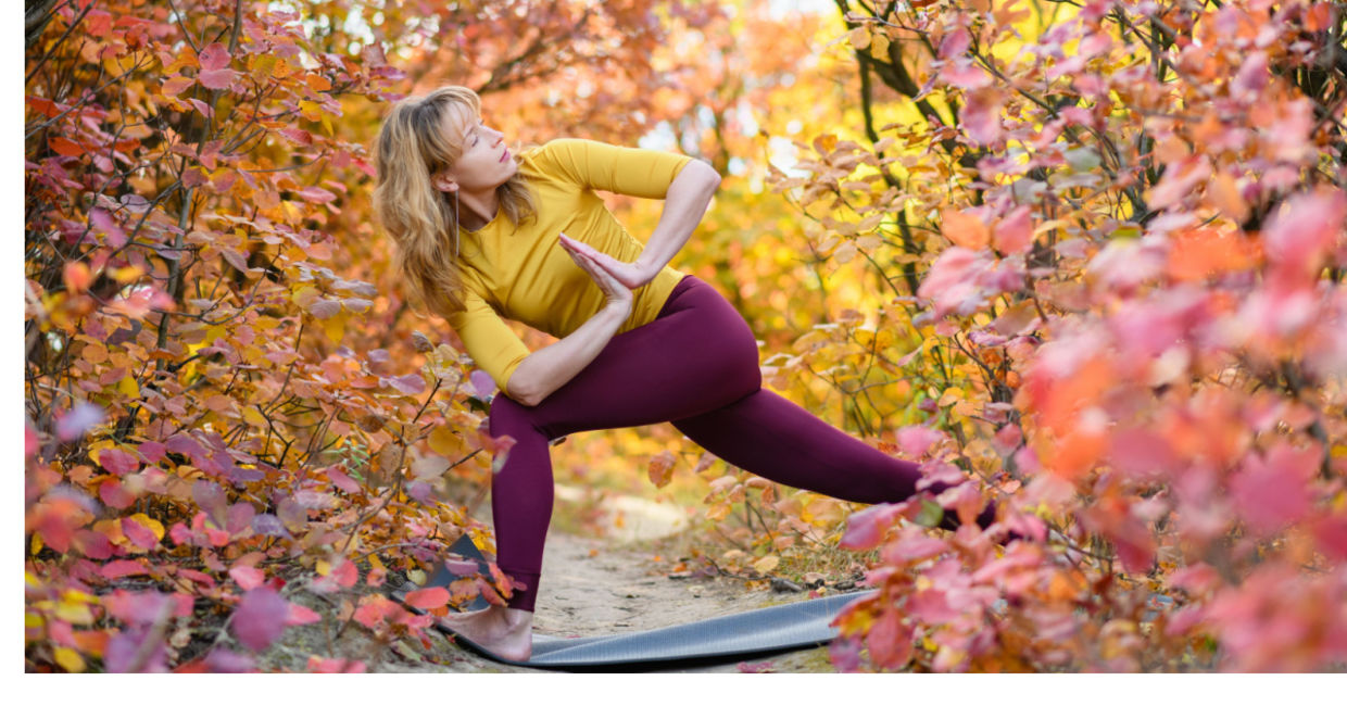 Practicing yoga amongst the autumn leaves. (O_Lypa / Shutterstock.com) Practicing yoga amongst the autumn leaves. (O_Lypa / Shutterstock.com)