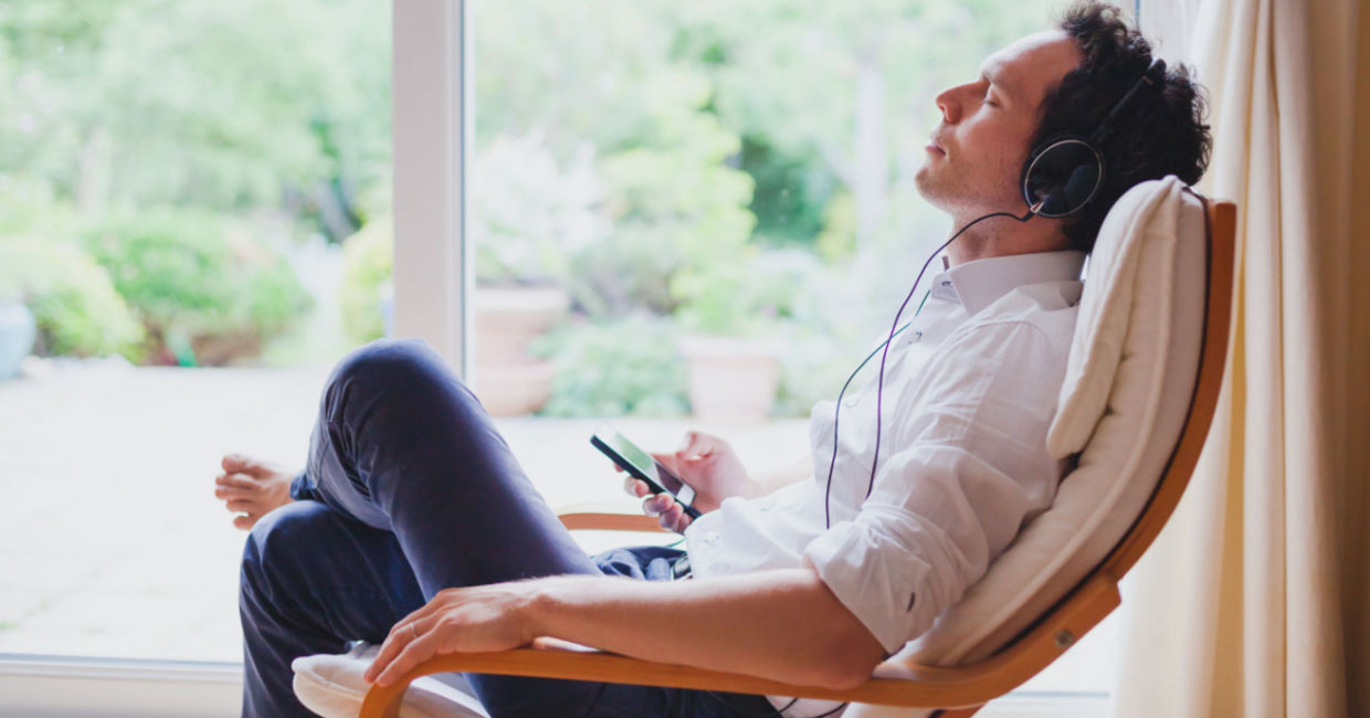 Relaxing to some calming music. Relaxing to some calming music.