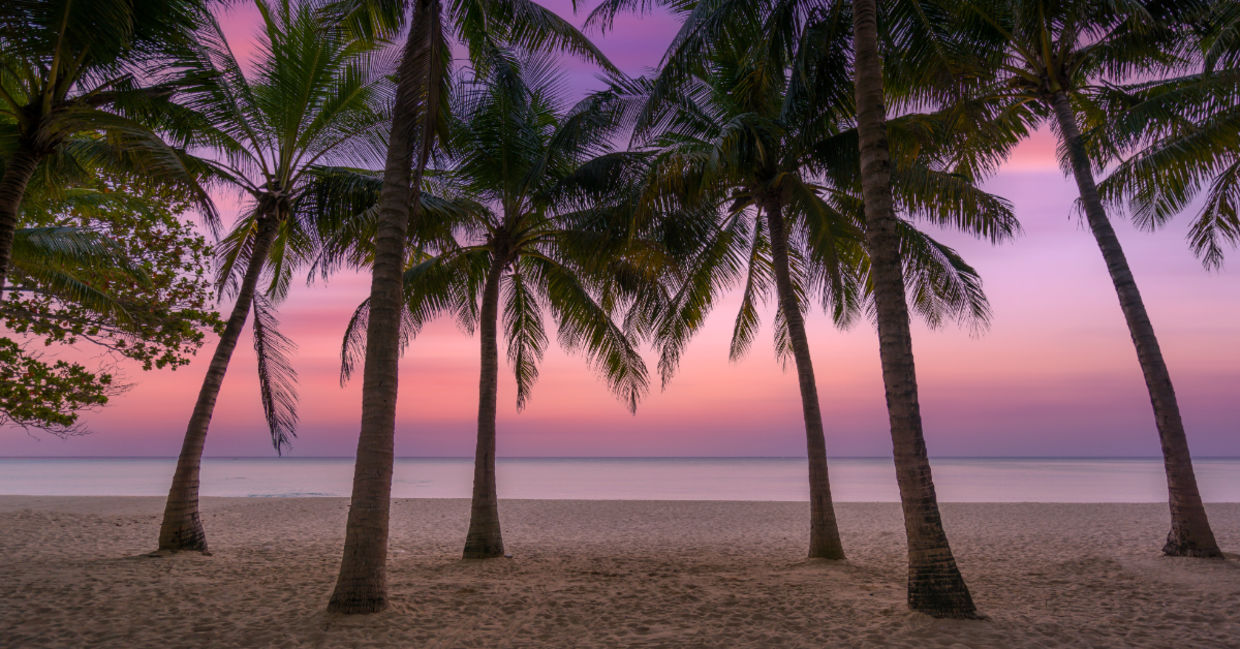 Sunset on a Caribbean Island. Sunset on a Caribbean Island.
