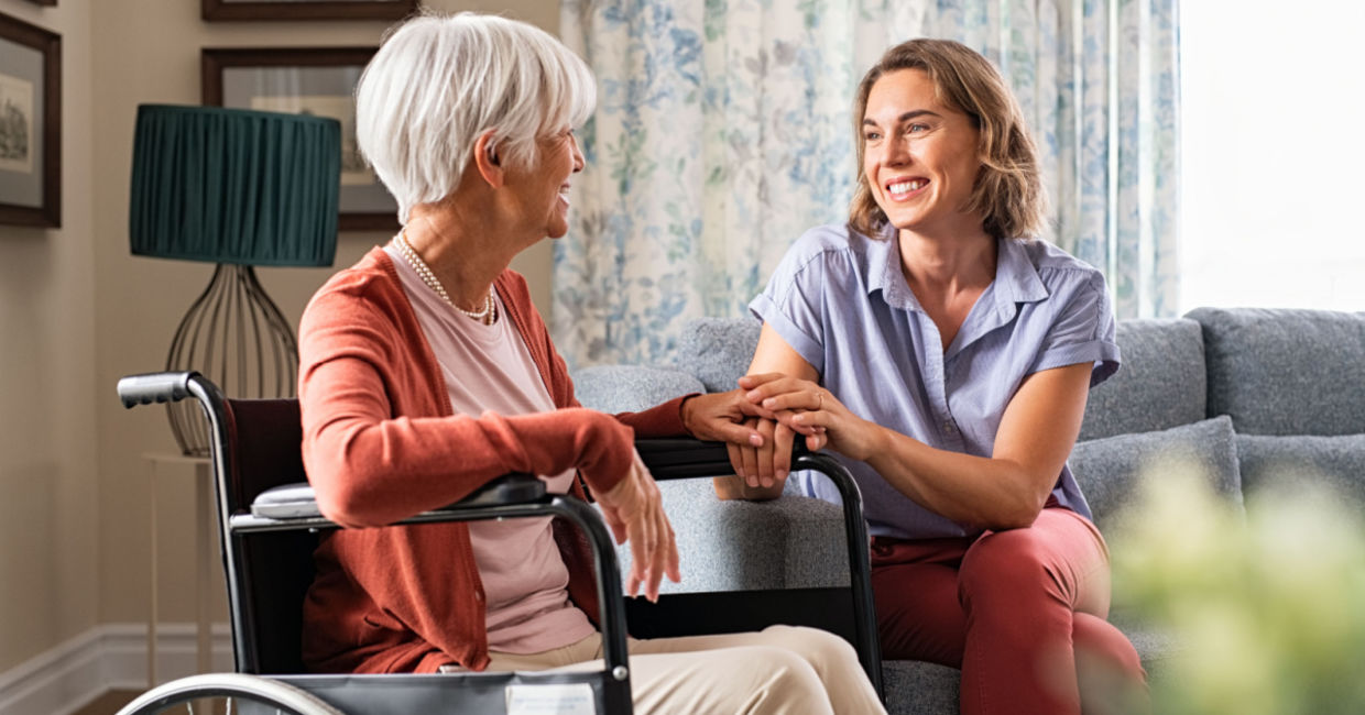 Spending time with a nursing home resident will brighten her day. Spending time with a nursing home resident will brighten her day.