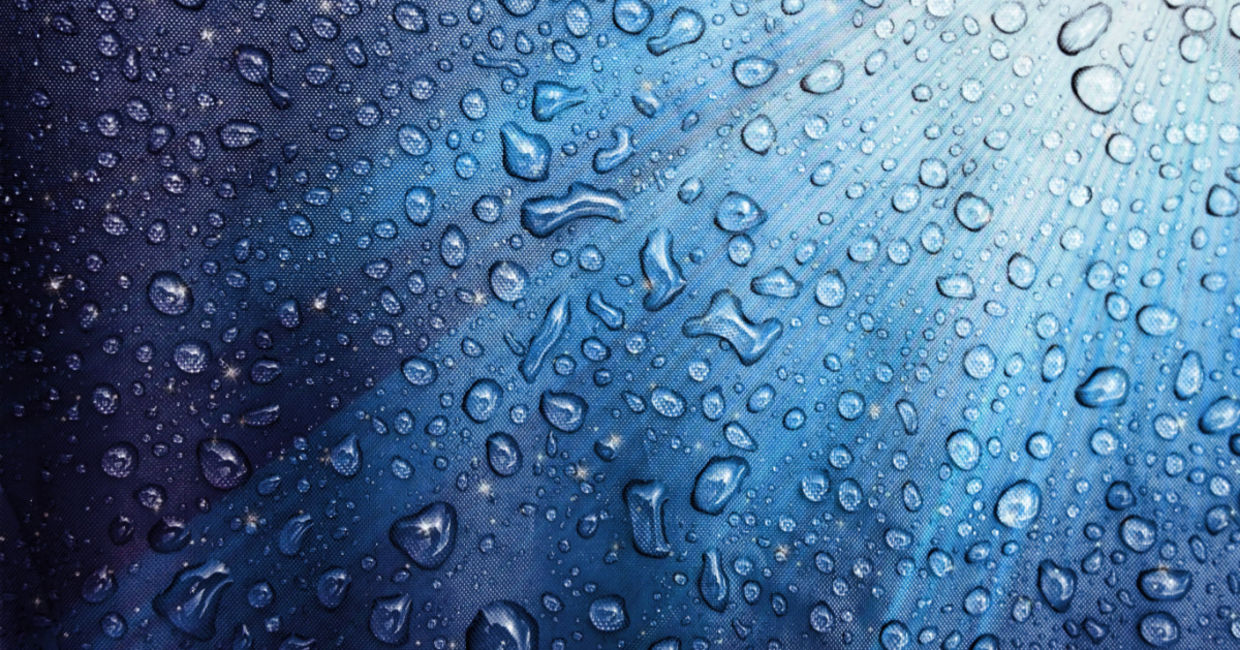Highly water-resistant material. Highly water-resistant material.