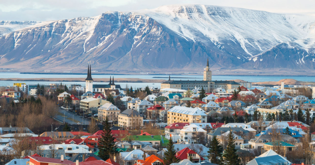 Reykjavik in late winter. Reykjavik in late winter.