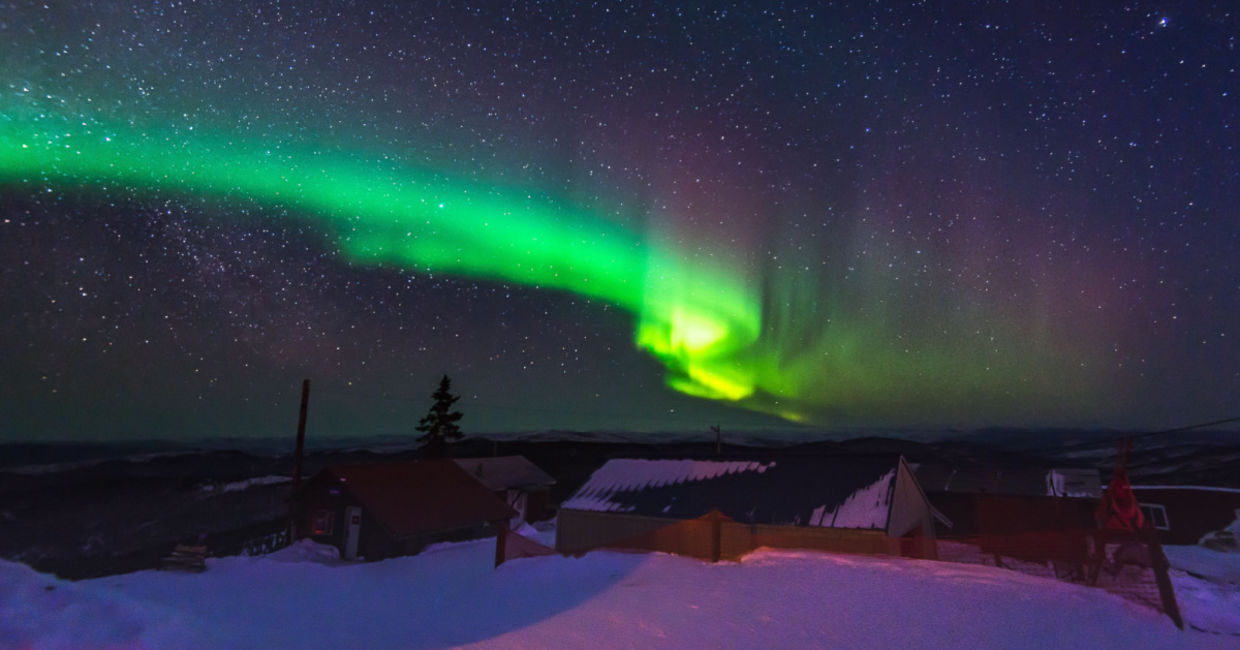 Northern lights above Fairbanks Northern lights above Fairbanks