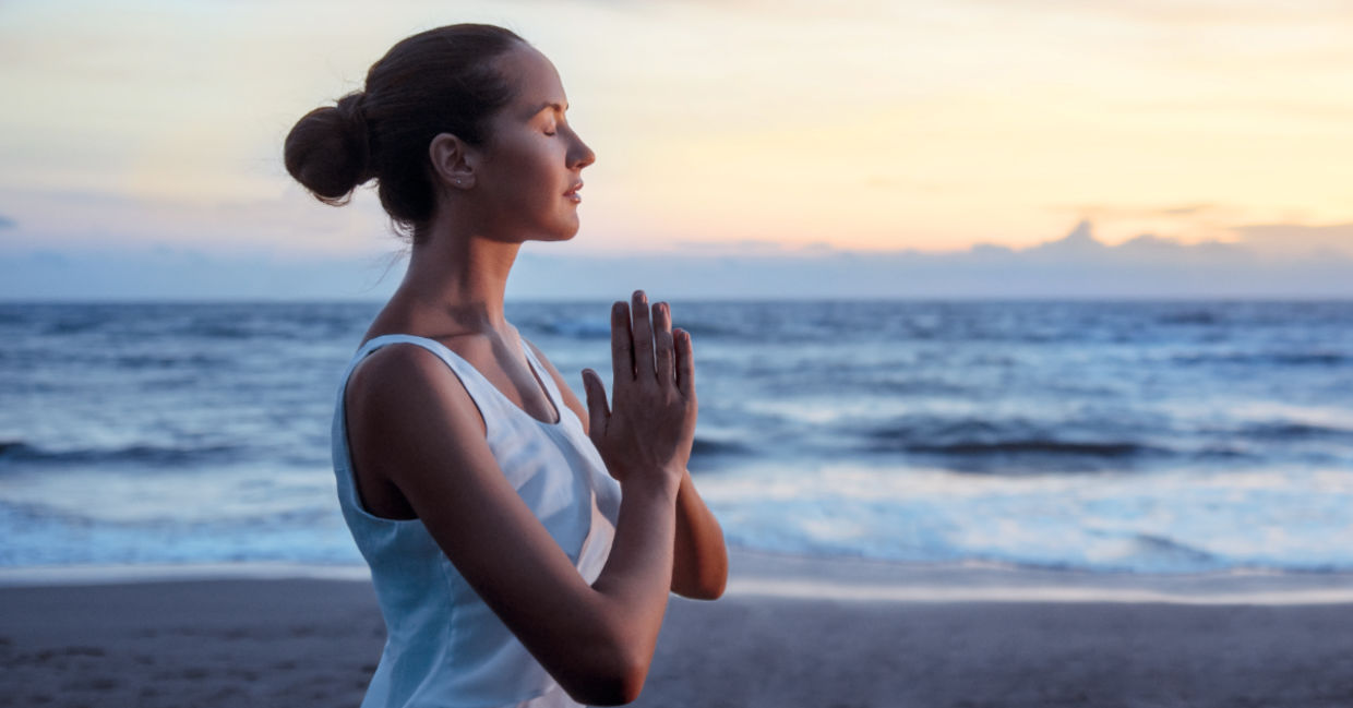 Woman meditating. Woman meditating.