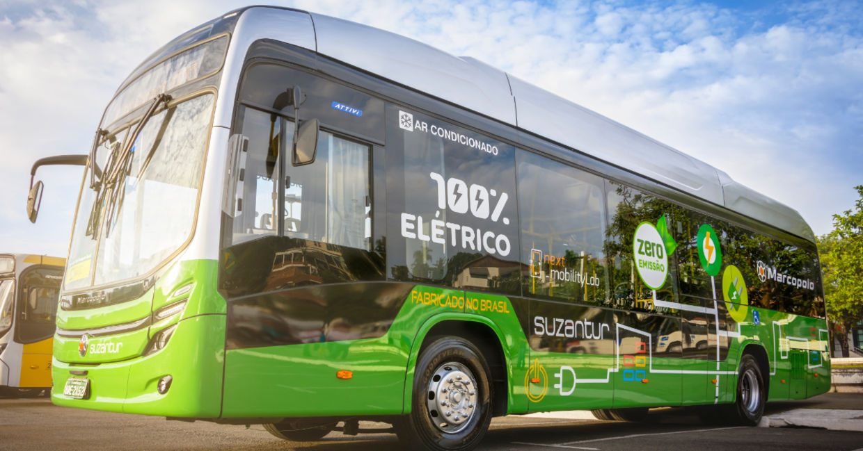 Public bus powered by electricity. Public bus powered by electricity.