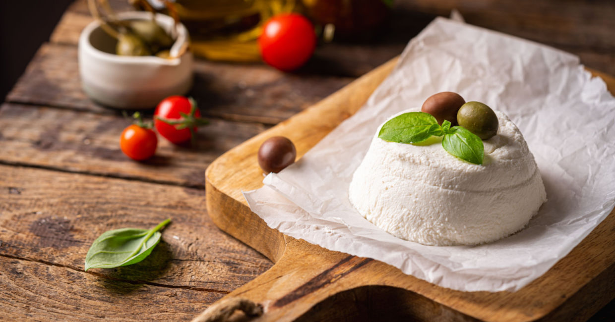 Fresh ricotta cheese. Fresh ricotta cheese.