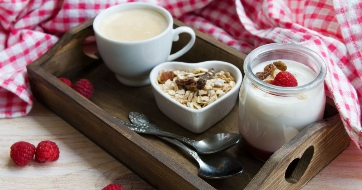 Yogurt is part of a heart healthy breakfast. Yogurt is part of a heart healthy breakfast.