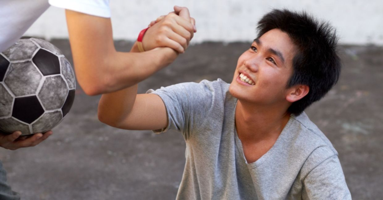 Lending a helping hand. Lending a helping hand.