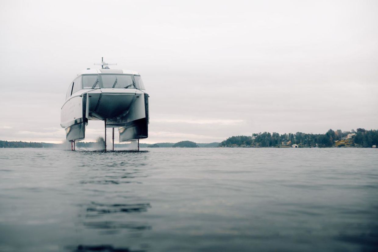 Swedish company Candella's electric flying ferry. Swedish company Candella's electric flying ferry.