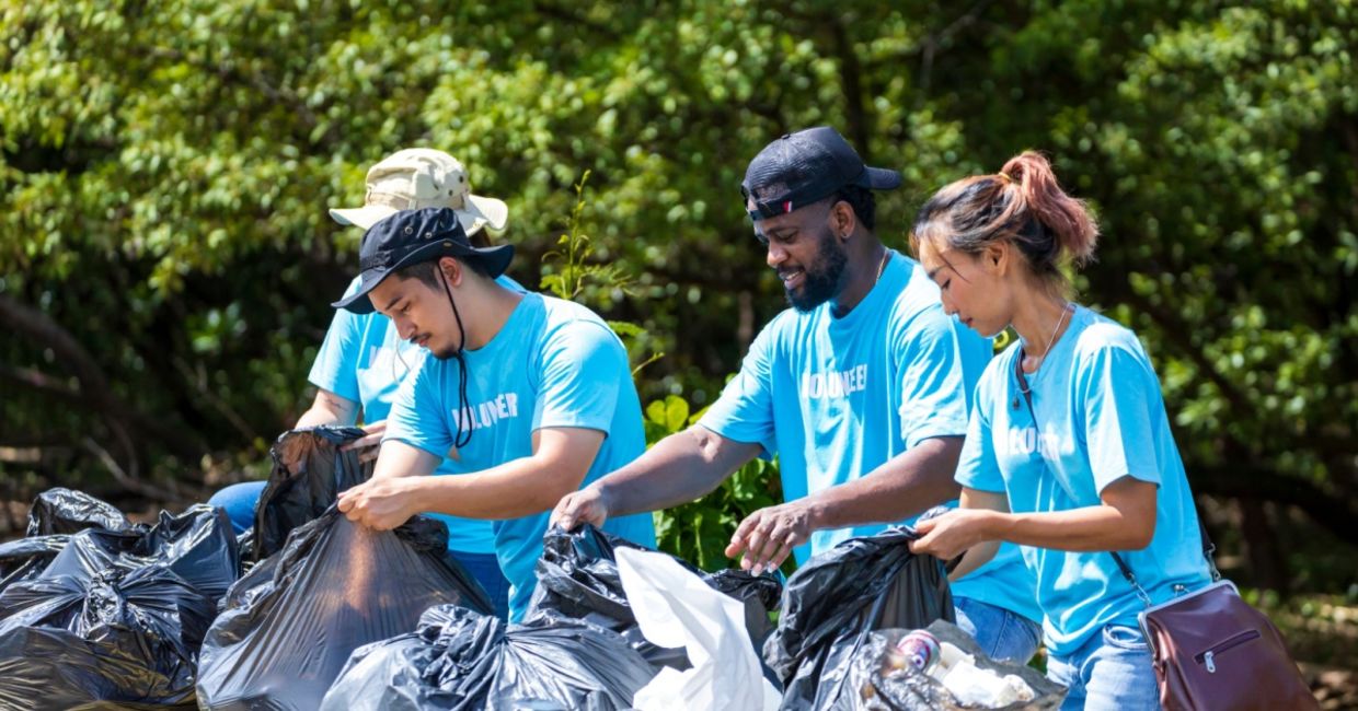Neighborhood park cleanup. Neighborhood park cleanup.
