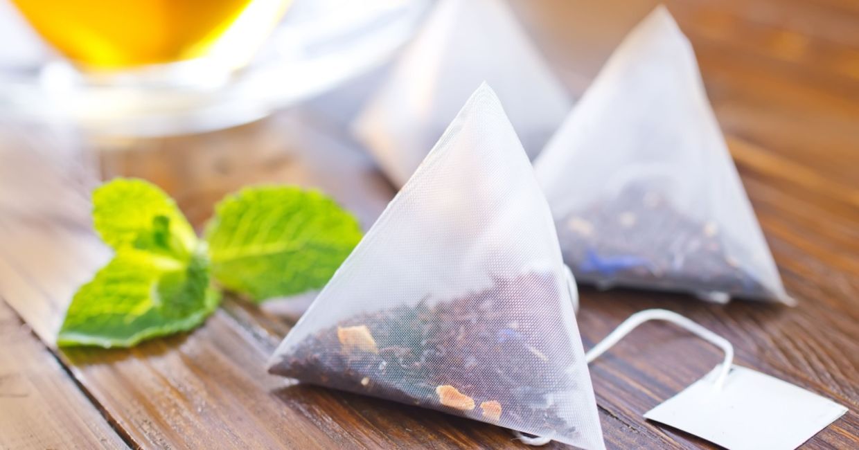 Herbal tea bag. Herbal tea bag.