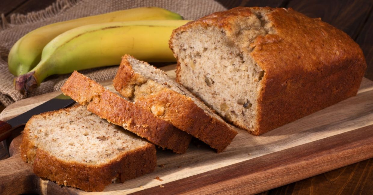 Homemade healthy banana bread. Homemade healthy banana bread.