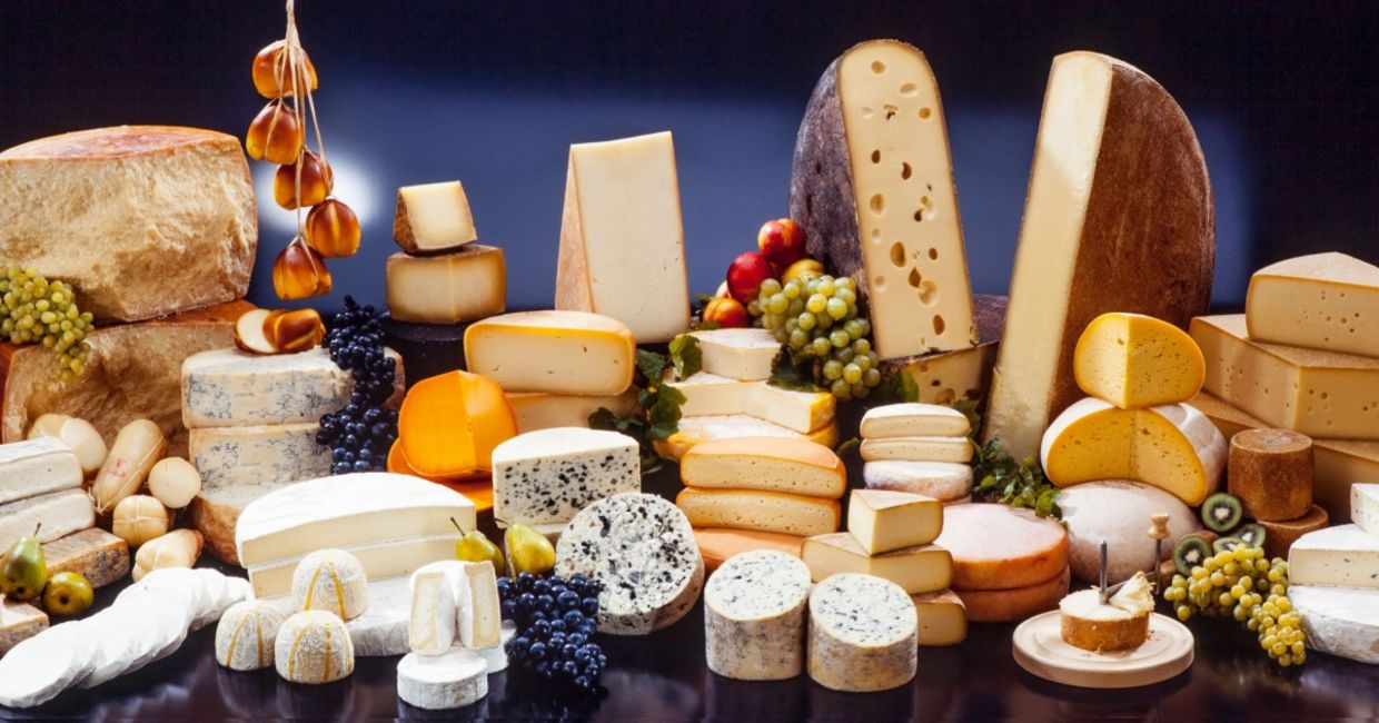 Assortment of cheese and fruit. Assortment of cheese and fruit.