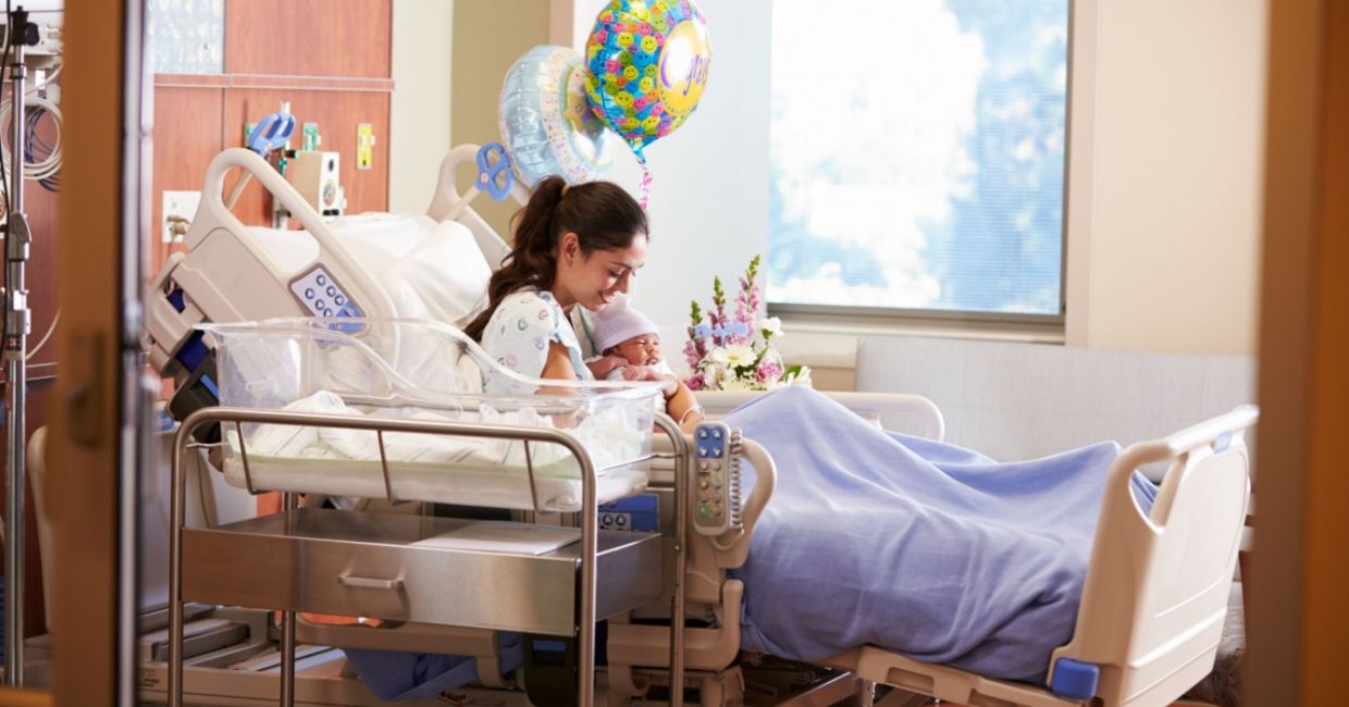 Mother and newborn baby. Mother and newborn baby.