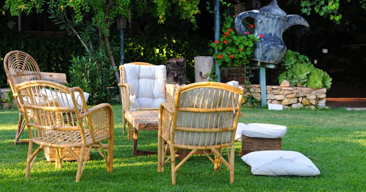 Inviting places to sit outdoors. Inviting places to sit outdoors.
