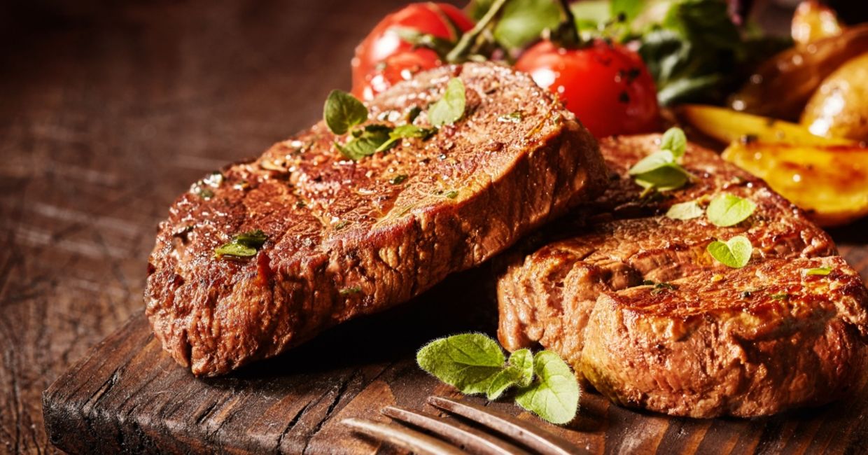 Lean meat is a good protein and iron source. Lean meat is a good protein and iron source.