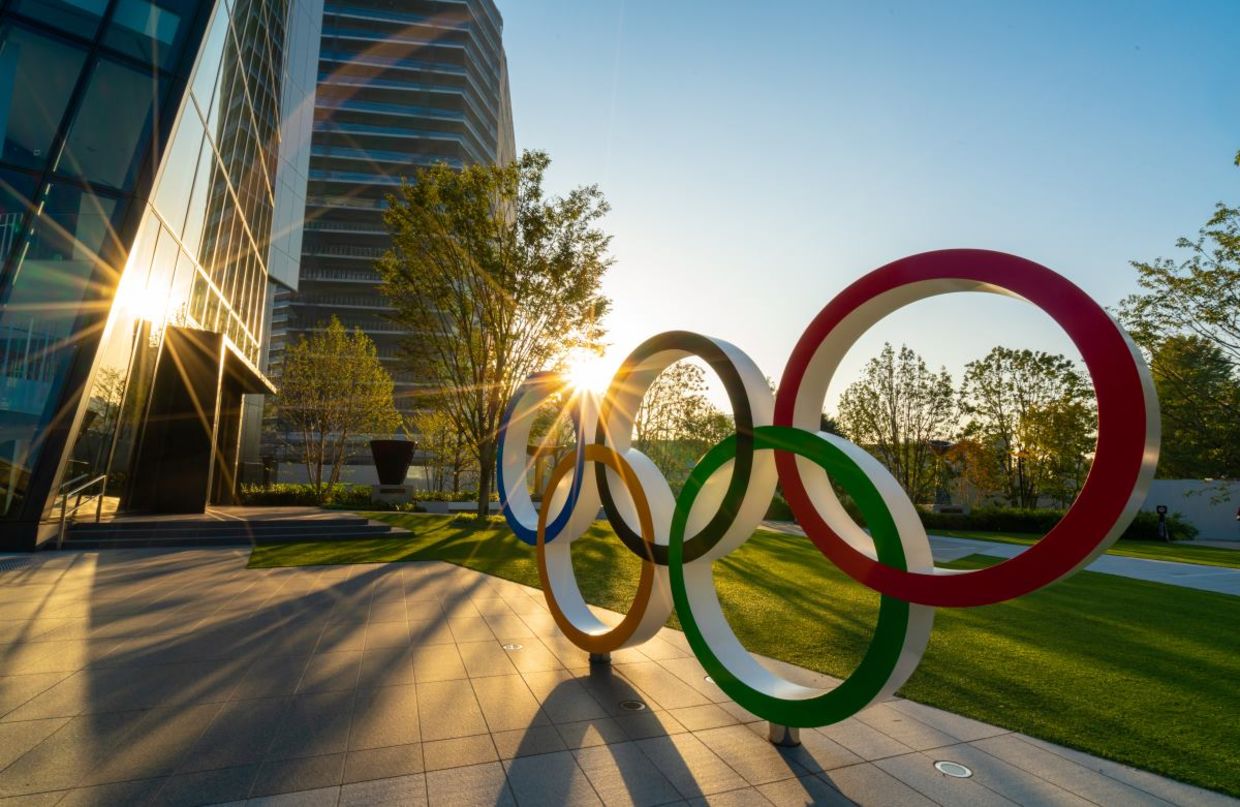 Olympic rings in Tokyo. Olympic rings in Tokyo.
