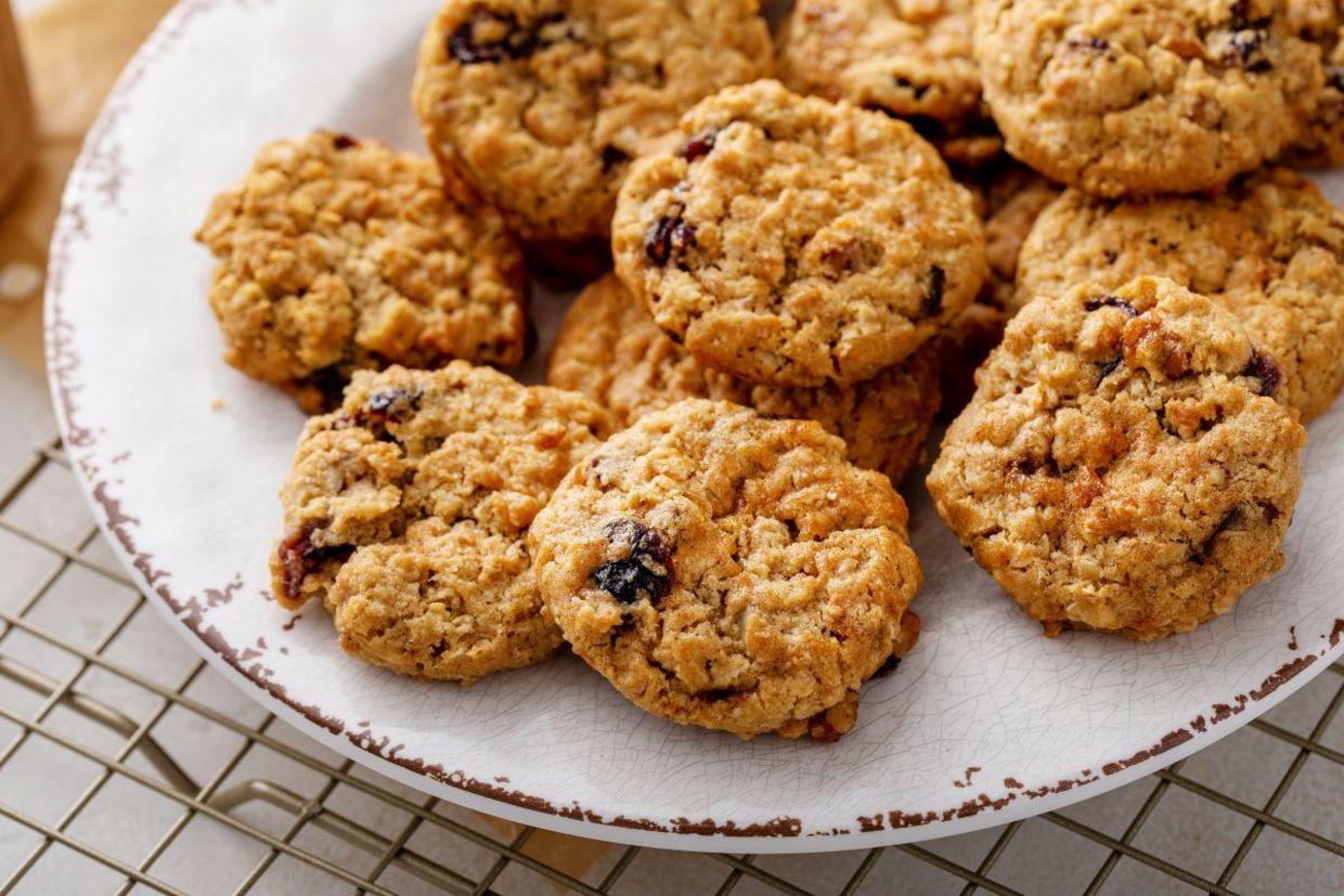Oat and cranberry breakfast cookies. Oat and cranberry breakfast cookies.