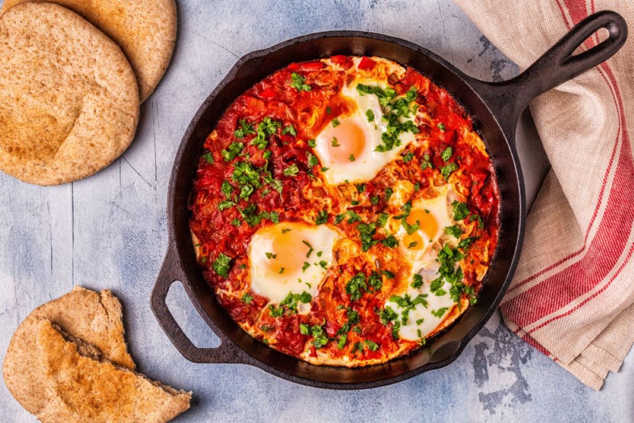Shakshuka isn't just for breakfast. Shakshuka isn't just for breakfast.