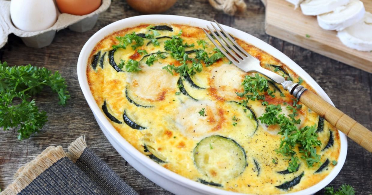 Zucchini and goat cheese bake is a healthy dinner.. Zucchini and goat cheese bake is a healthy dinner..