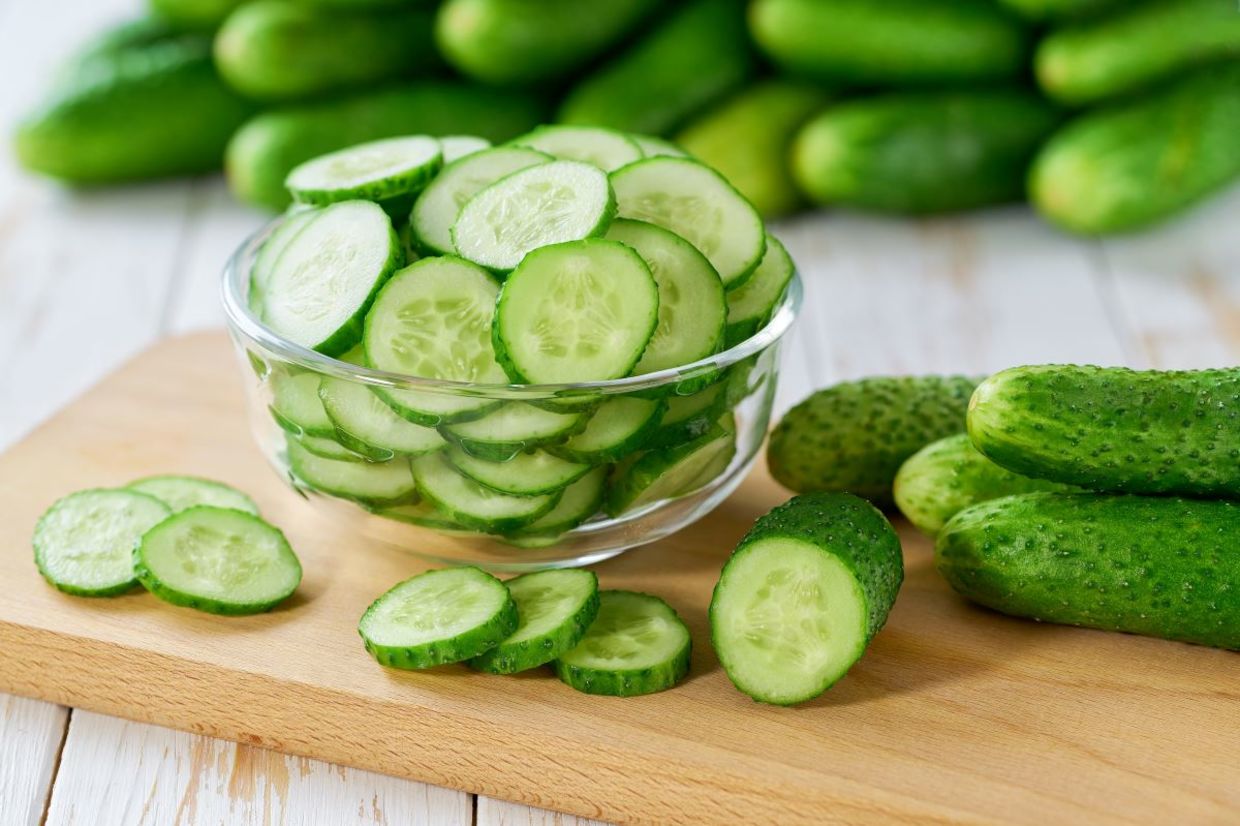 Cucumbers are good for your health. Cucumbers are good for your health.